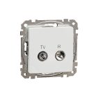 Schneider SDD111474R Sedna Design TV/R aljzat, átmenő, 7 dB, fehér