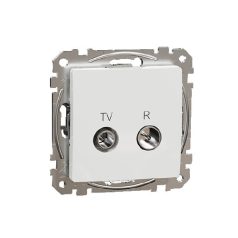 Schneider SDD111474R Sedna Design TV/R aljzat, átmenő, 7 dB, fehér
