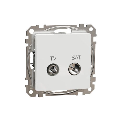 Schneider SDD111474S Sedna Design TV/SAT aljzat, átmenő, 7 dB, fehér