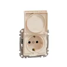 Schneider SDD112024 Sedna 2P+F csatlakozóaljzat biztonsági zsaluval, rugós bekötés, 16A, bézs