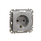 Schneider SDD113026 Sedna 2P+F csatlakozóaljzat, rugós bekötés, 16A, alumínium