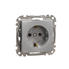   Schneider SDD113026 Sedna 2P+F csatlakozóaljzat, rugós bekötés, 16A, alumínium