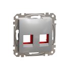 Schneider SDD113441C Sedna 2xRJ45 adapter, KRONE betétekhez, alumínium