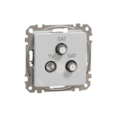 Schneider SDD113481S Sedna TV/SAT/SAT aljzat, végzáró, 4 dB, alumínium