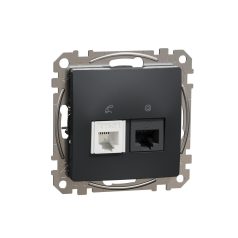   Schneider SDD114468 Sedna RJ11/RJ45 Cat6 UTP kombinált aljzat, antracit
