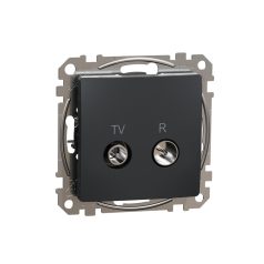   Schneider SDD114474R Sedna TV/R aljzat, átmenő, 7 dB, antracit