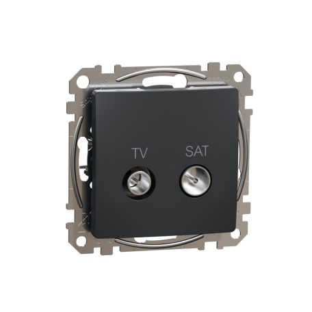 Schneider SDD114474S Sedna TV/SAT aljzat, átmenő, 7 dB, antracit