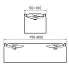BAKS 101620 PZKL200/3 Fedél kábeltálcához 200-as forgóretesszel, 3m/db
