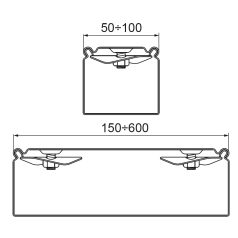   BAKS 101620 PZKL200/3 Fedél kábeltálcához 200-as forgóretesszel, 3m/db