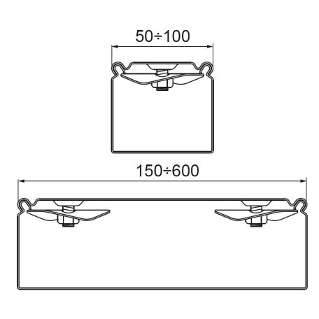 BAKS 101620 PZKL200/3 Fedél kábeltálcához 200-as forgóretesszel, 3m/db