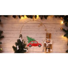   Tracon CHRHC10WW LED karácsonyi ablakdísz,csillag,autó,elemesTimer 6+18h, 10LED, 3000K, 2xAA
