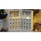 Tracon CHRACB8WW LED karácsonyi adventi kalendárium, elemes Timer 6+18h, 8LED, 3000K, 2xAAA