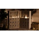 Tracon CHRACB8WW LED karácsonyi adventi kalendárium, elemes Timer 6+18h, 8LED, 3000K, 2xAAA