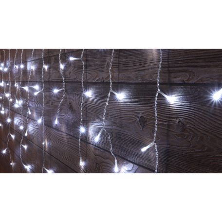 Tracon CHRIOB10CW Karácsonyi jégcsap fényfüggöny, kültéri/beltéri 230VAC, 5+10M, 250LED, 6W, 12000-13000K, IP44