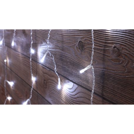 Tracon CHRIOB10CW Karácsonyi jégcsap fényfüggöny, kültéri/beltéri 230VAC, 5+10M, 250LED, 6W, 12000-13000K, IP44