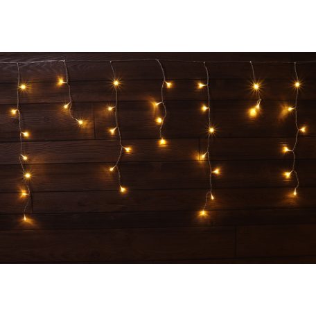 Tracon CHRIOB10WW Karácsonyi jégcsap fényfüggöny, kültéri/beltéri 230VAC, 5+10M, 250LED, 6W, 2600-2700K, IP44