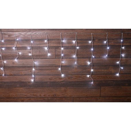 Tracon CHRIOB5CW Karácsonyi jégcsap fényfüggöny, kültéri/beltéri 230VAC, 5+5M, 125LED, 3,6W, 12000-13000K, IP44