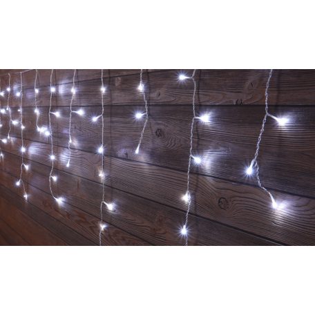 Tracon CHRIOB5CW Karácsonyi jégcsap fényfüggöny, kültéri/beltéri 230VAC, 5+5M, 125LED, 3,6W, 12000-13000K, IP44