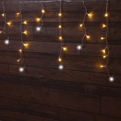   Tracon CHRIOSC5WW Karácsonyi sziporkázó jégcsapfényfüggöny, kültéri/beltéri 230VAC, 5+5M, 125LED, 3,6W, 2600-2700K, IP44