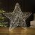 Tracon CHRSTG20SWW LED karácsonyi csillag, ezüst,fém, elemes Timer 6+18h, 20LED, 3000K, 2xAA
