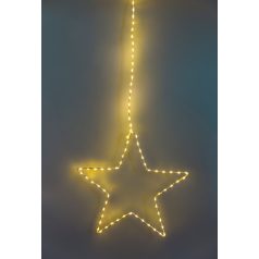   Tracon CHRSTHM104WW LED karácsonyi ablakdísz, csillag, elemes Timer 6+18h, 104LED, 3000K, 3xAA