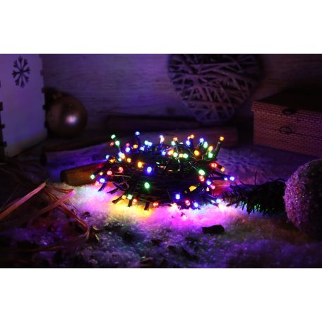 Tracon CHRSTOB100RGB Karácsonyi fényfüzér, színes, kültéri/beltéri 230VAC, 2+10M, 100LED, 3,6W, RGB, IP44