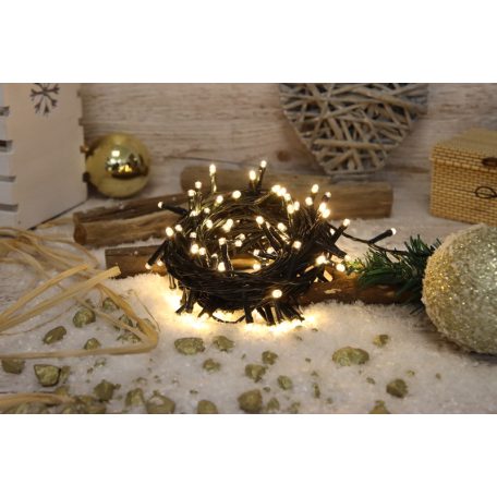 Tracon CHRSTOB200WW Karácsonyi fényfüzér, kültéri/beltéri 230VAC, 5+20M, 200LED, 6W, 2600-2700K, IP44