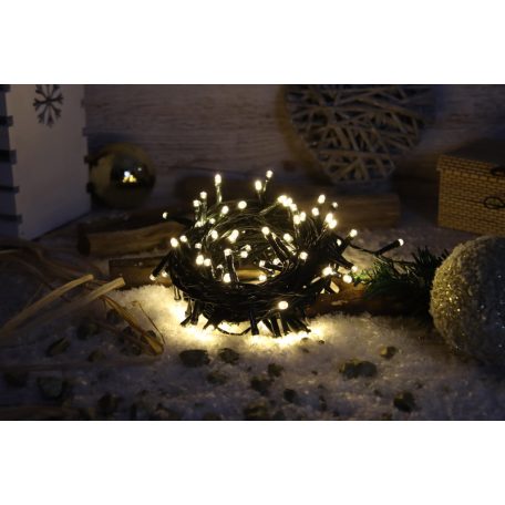 Tracon CHRSTOB200WW Karácsonyi fényfüzér, kültéri/beltéri 230VAC, 5+20M, 200LED, 6W, 2600-2700K, IP44
