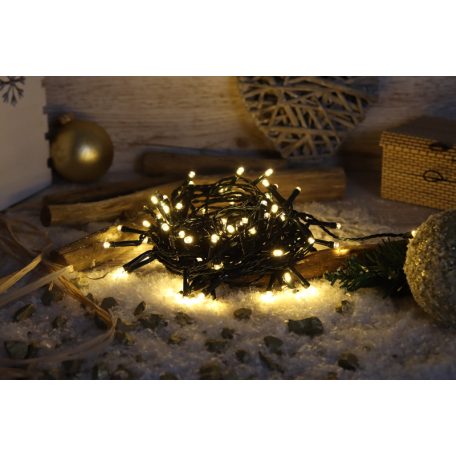 Tracon CHRSTOSW100WW Karácsonyi sziporkázó fényfüzér, kültéri/beltéri 230VAC, 2+10M, 100LED, 3,6W, 2600-2700K, IP44