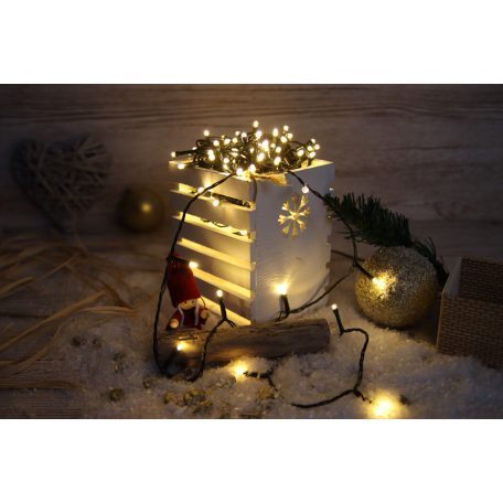 Tracon CHRSTOSW100WW Karácsonyi sziporkázó fényfüzér, kültéri/beltéri 230VAC, 2+10M, 100LED, 3,6W, 2600-2700K, IP44