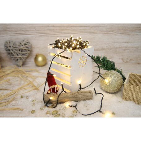 Tracon CHRSTOSW200WW Karácsonyi sziporkázó fényfüzér, kültéri/beltéri 230VAC, 5+20M, 200LED, 6W, 2600-2700K, IP44