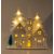 Tracon CHRWHCH10WW LED karácsonyi templom, fa, elemes Timer 6+18h,10LED, 3000K, 3xAA
