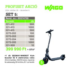   Wago 60574759 PROFISET 5 + ajándék 1 db SEGWAY-NINEBOT KickScooter E2 E elektromos roller