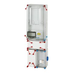   HENSEL HB3000F4D-U 1F és 3F Fogyasztásmérő szekrémy, földkábel csatakozás, 300x1050x230, 63A #