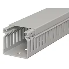   Obo Bettermann 6178012 Perforált vezetékrendező csatorna, LK4 40040 típus, műanyag, kőszürke, 40x40 mxsz, 2m/szál