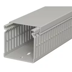 Obo Bettermann 6178207 Perforált vezetékrendező csatorna, LK4/N 60060 típus, műanyag, kőszürke, 60x60 mxsz, 2m/szál   -  2 darab