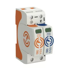   Obo Bettermann 5093522 V50 sorozatjelű SPD, túlfeszültséglevezető, 1-pólus+NPE, 280V