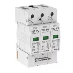   Obo Bettermann 5094608 Túlfeszültséglevezető, hárompólusú, napelemes rendszerhez, V20-C/3 1000V