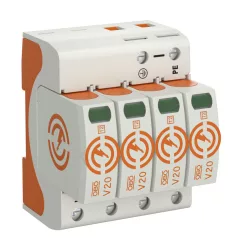   Obo Bettermann 5095164 V20 sorozatjelű SPD, túlfeszültséglevezető, 4-pólus, 280V