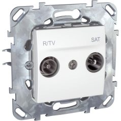   Schneider MGU50.454.18Z UNICA TV-R/SAT aljzat, végzáró, 1dB, csillagpontos rendszerekhez, fehér #