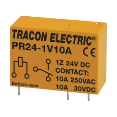 Tracon PR24-1V16A Print relé 24V DC / 1×CO (16A, 230V AC / 30V DC)