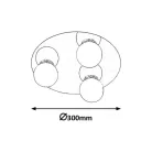Rábalux 2113 Becca fürdőszobai lámpa, kör, G9, 3X28W
