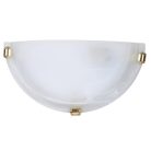 Rábalux 3001 Ufo murano fali lámpa, fehér/arany, 60W, E27