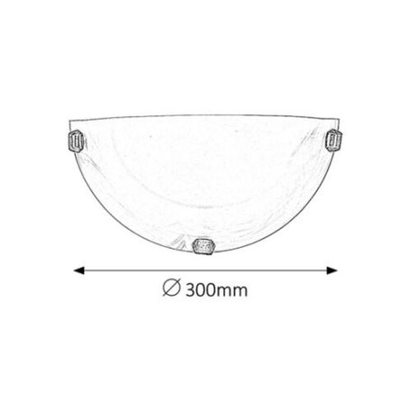 Rábalux 3003 Ufo murano fali lámpa, fehér/bronz, 60W, E27