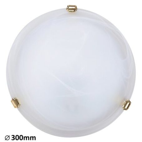 Rábalux 3201 Ufo murano mennyezeti lámpa, fehér/arany, 60W, E27