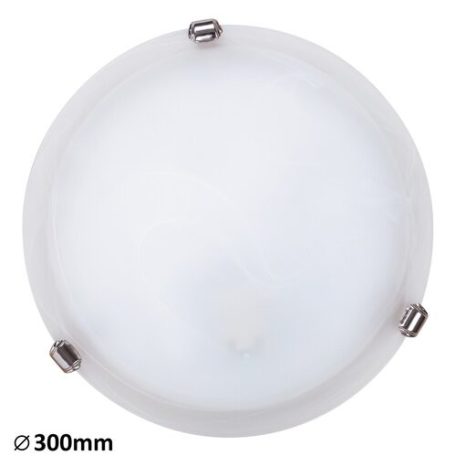 Rábalux 3202 Ufo murano mennyezeti lámpa, fehér/króm, 60W, E27