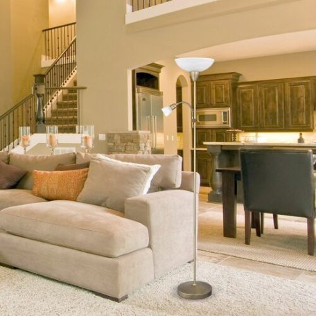 Rábalux 4019 Pea classic állólámpa, bronz, 1x100W E27 + 1x40W E14