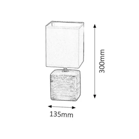 Rábalux 4930 Orlando kerámia asztali lámpa, kakaó/ natúr, E14, 40W