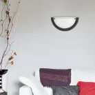 Rábalux 5163 Ufo fali lámpa, fekete opál, 60W, E27