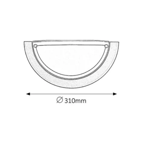 Rábalux 5163 Ufo fali lámpa, fekete opál, 60W, E27